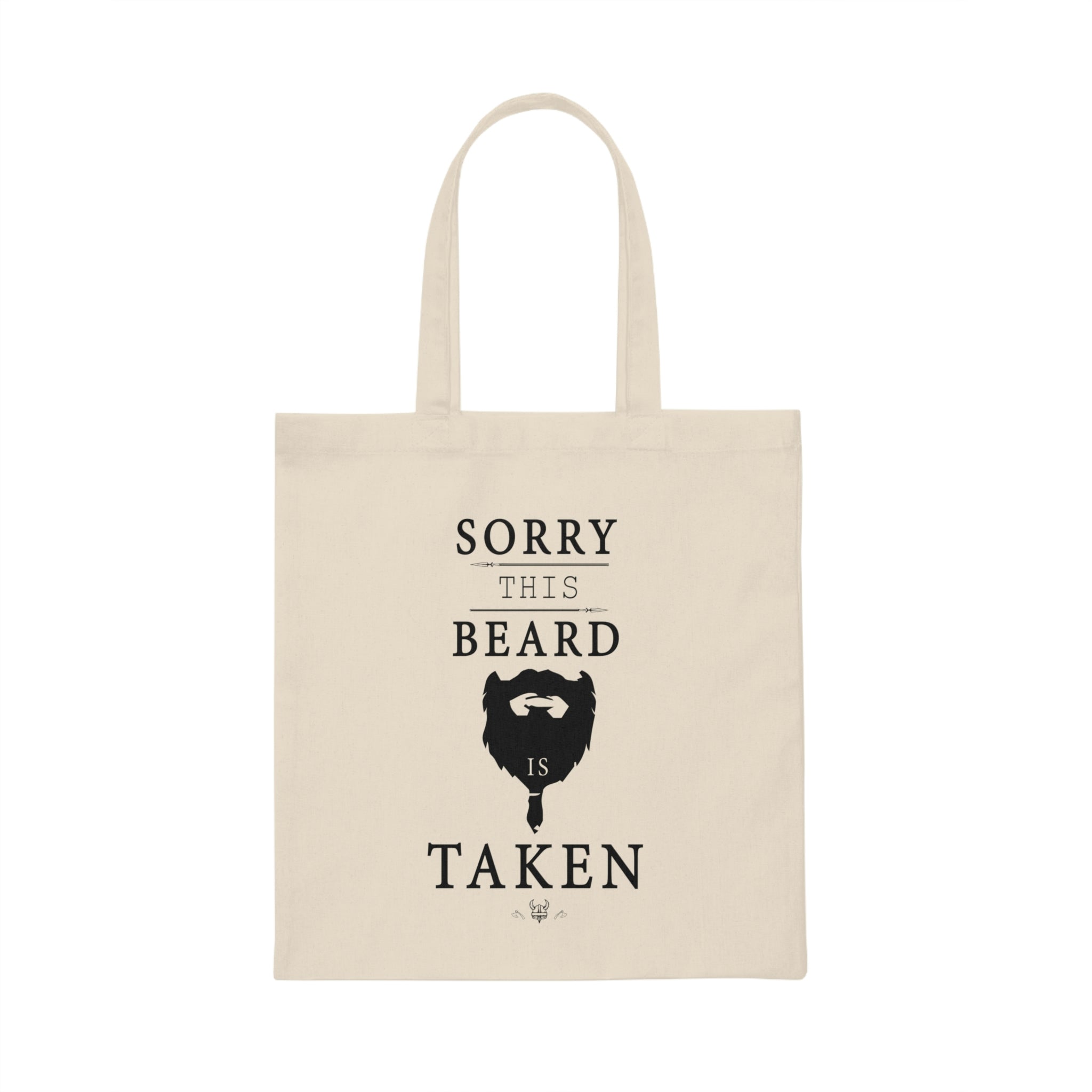 Sorry This Beard Is Taken Funny Graphic Men Women Canvas Tote Bag