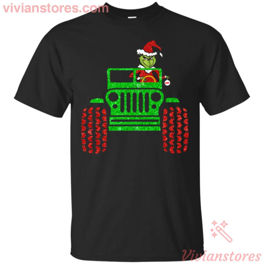 Grinch Jeep Christmas T-Shirt