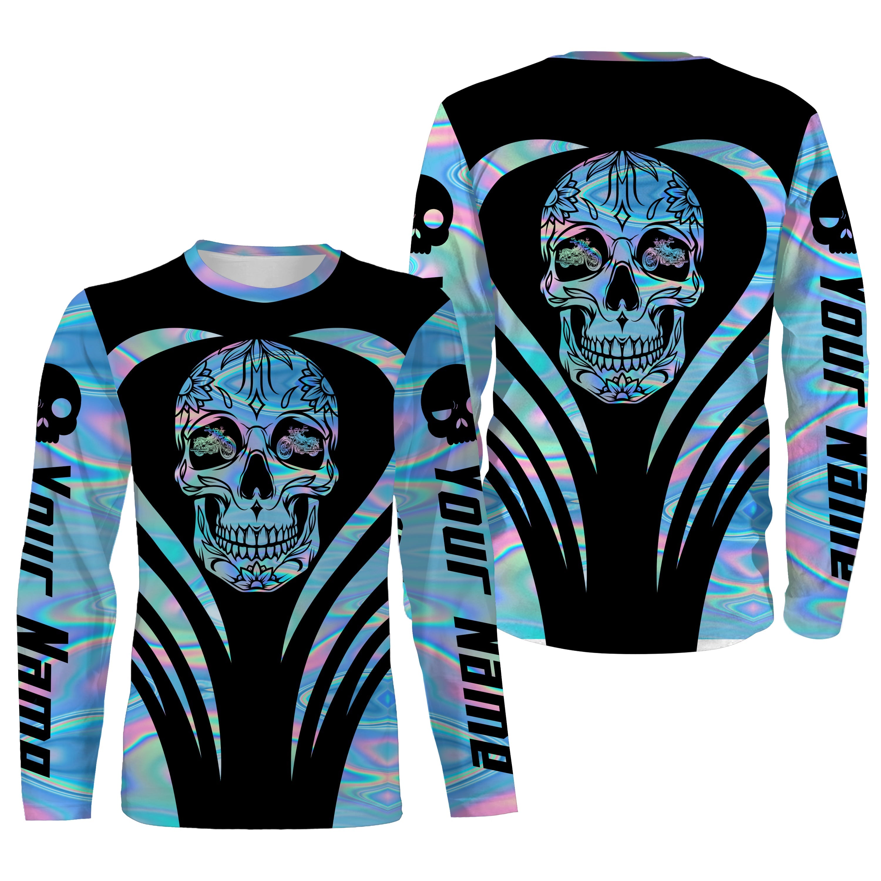 Love Motorcycle Skull Riding Jersey Personalized Biker Girl Shirt Off-Road Bike Racing Lovers| Nms494