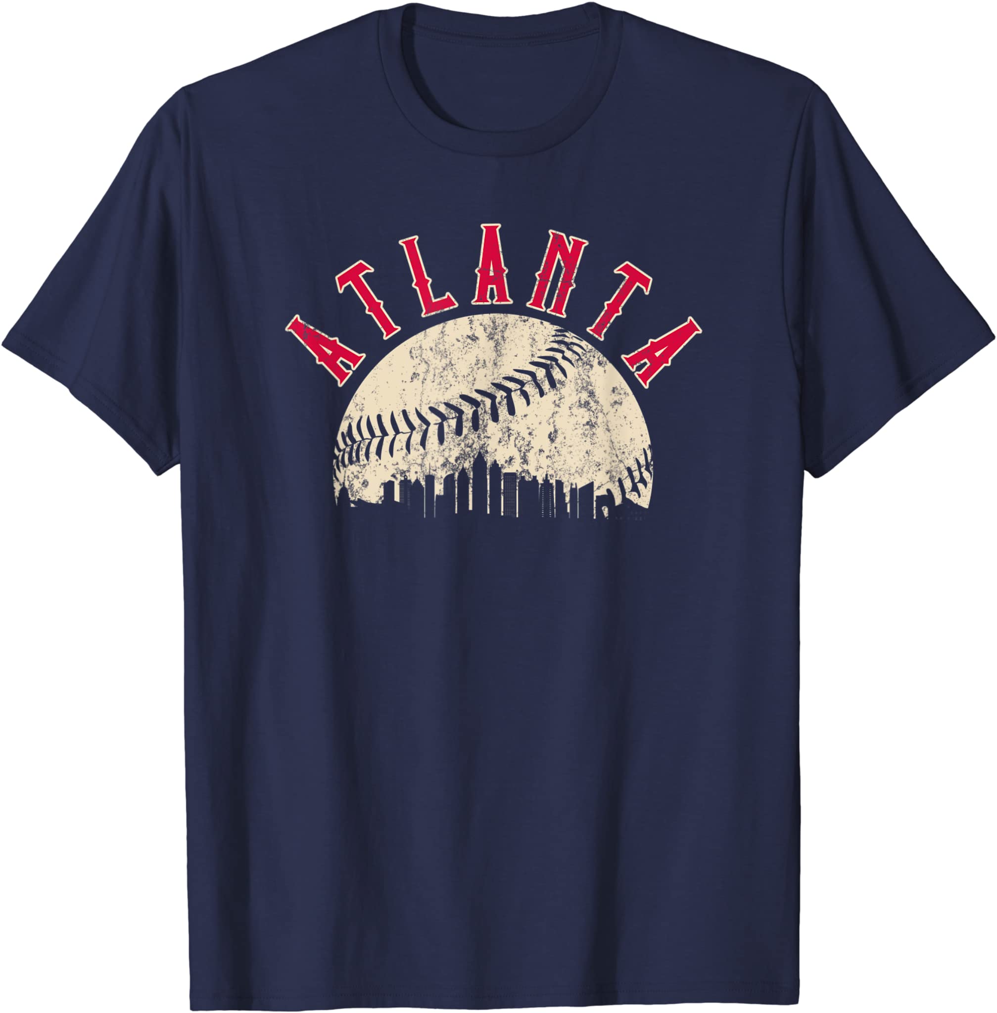 Vintage Atlanta Baseball Skyline Apparel T-Shirt