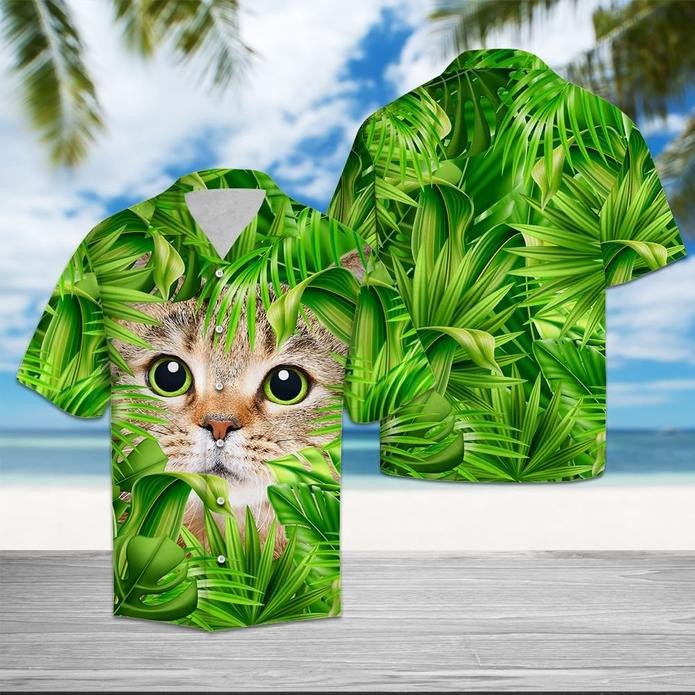 Cat Hiding Hawaii Shirt Unisex Adult Ha99568