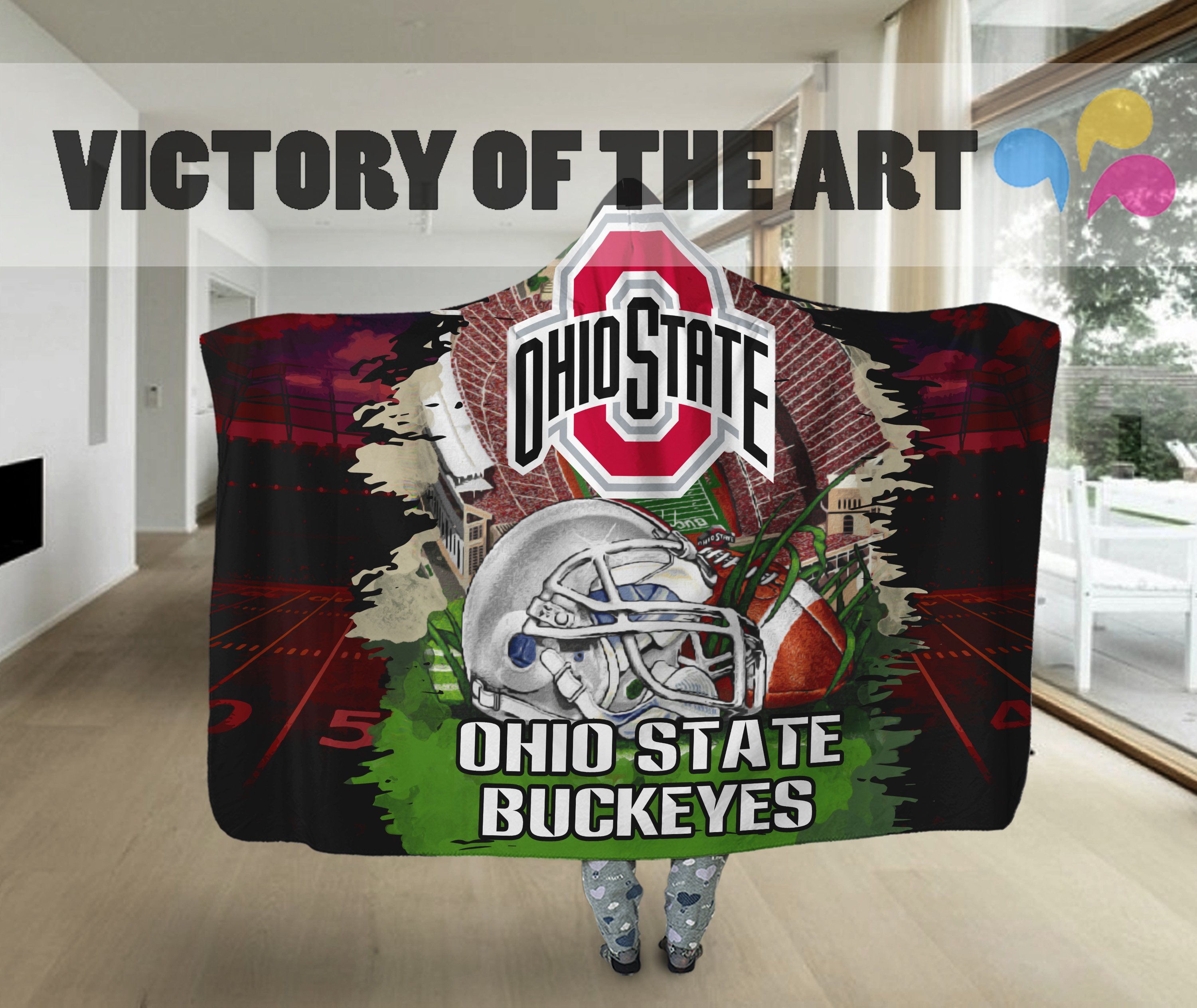 Special Edition Ohio State Buckeyes Home Field Advantage Hooded Blanket