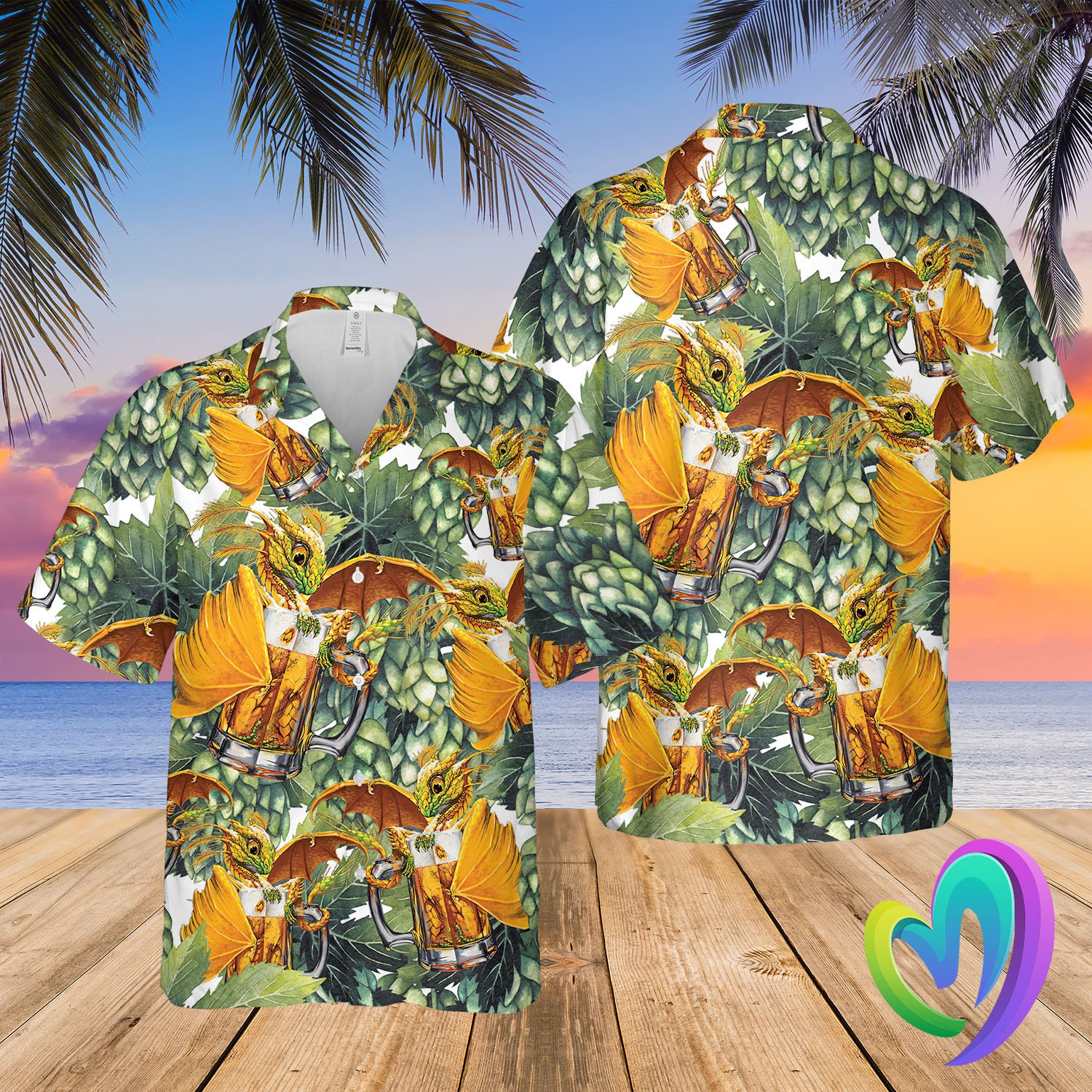 Fantasy Dragon Summer Hawaii Beach Shirt Ha68878