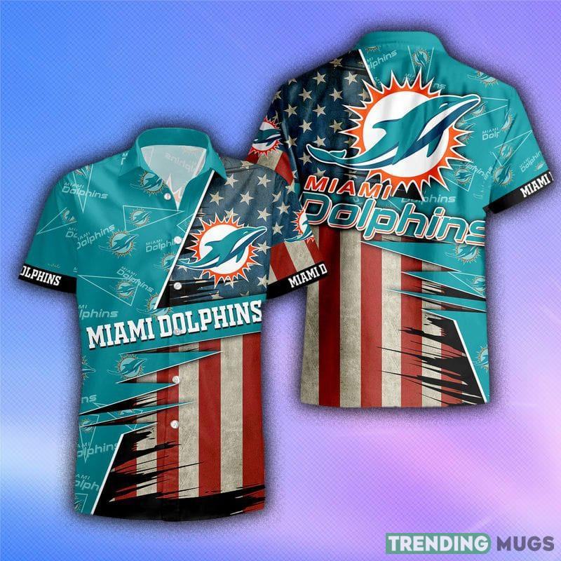 Miami Dolphins American Flag Logo Hawaiian Shirt Vacation