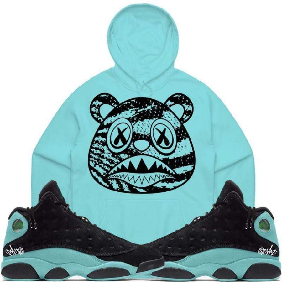 ZEBRA BAWS – Jordan Retro 13 Island Green Sneaker Hoodie