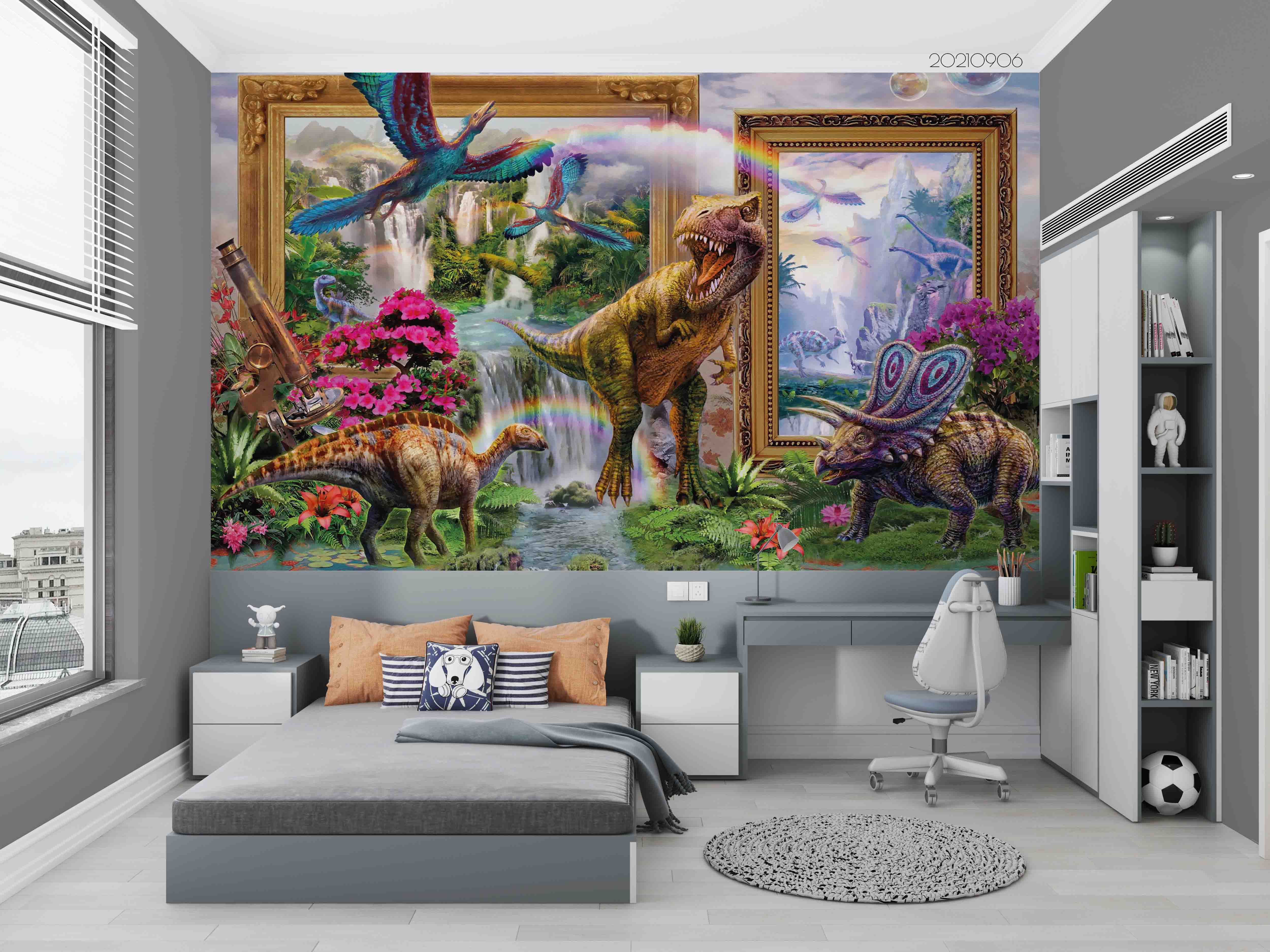 3D Dinosaur Jurassic Park Wall Mural Wallpaper Lqh 525