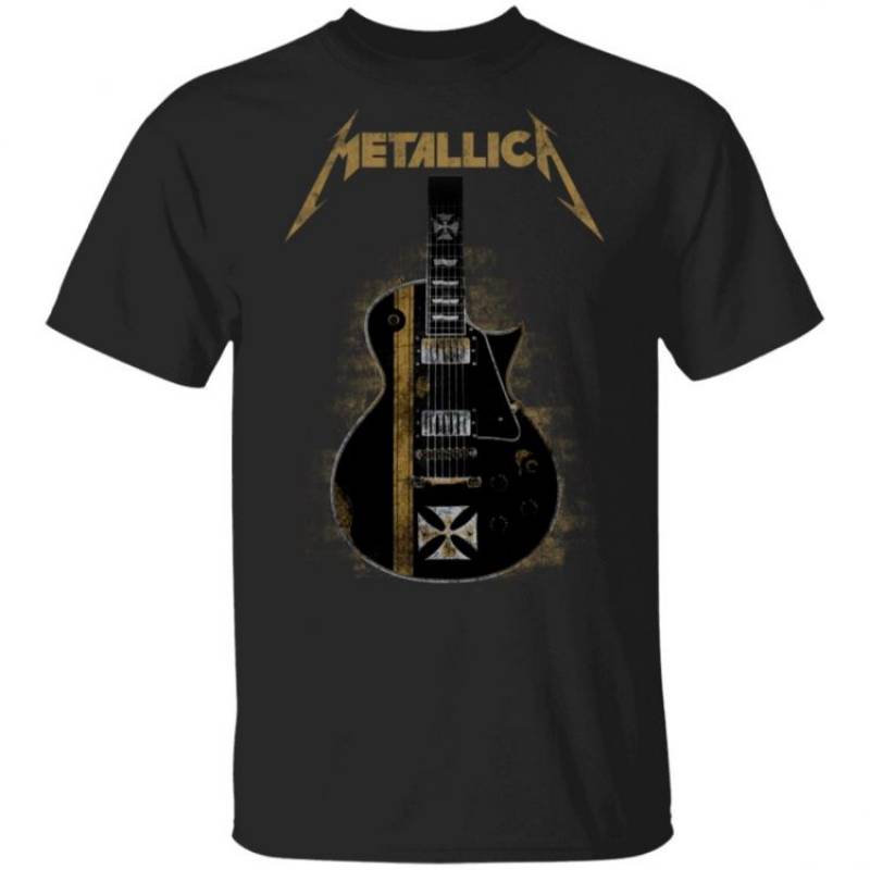 Metallica Fan With Guitar T Shirt – Rock Band Merch