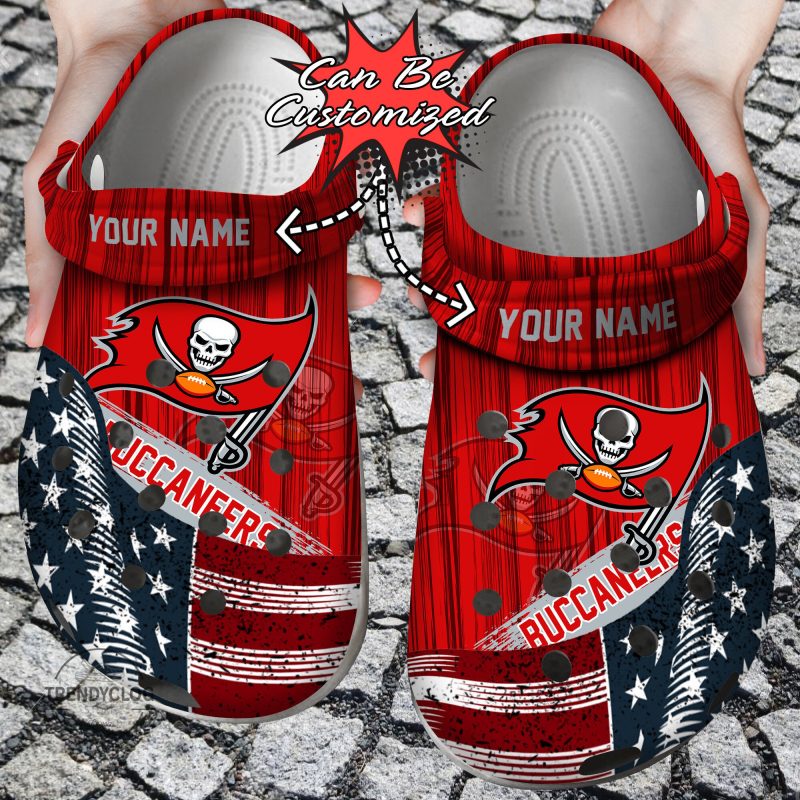 Custom US Flag TB Buccaneers New clog Shoes