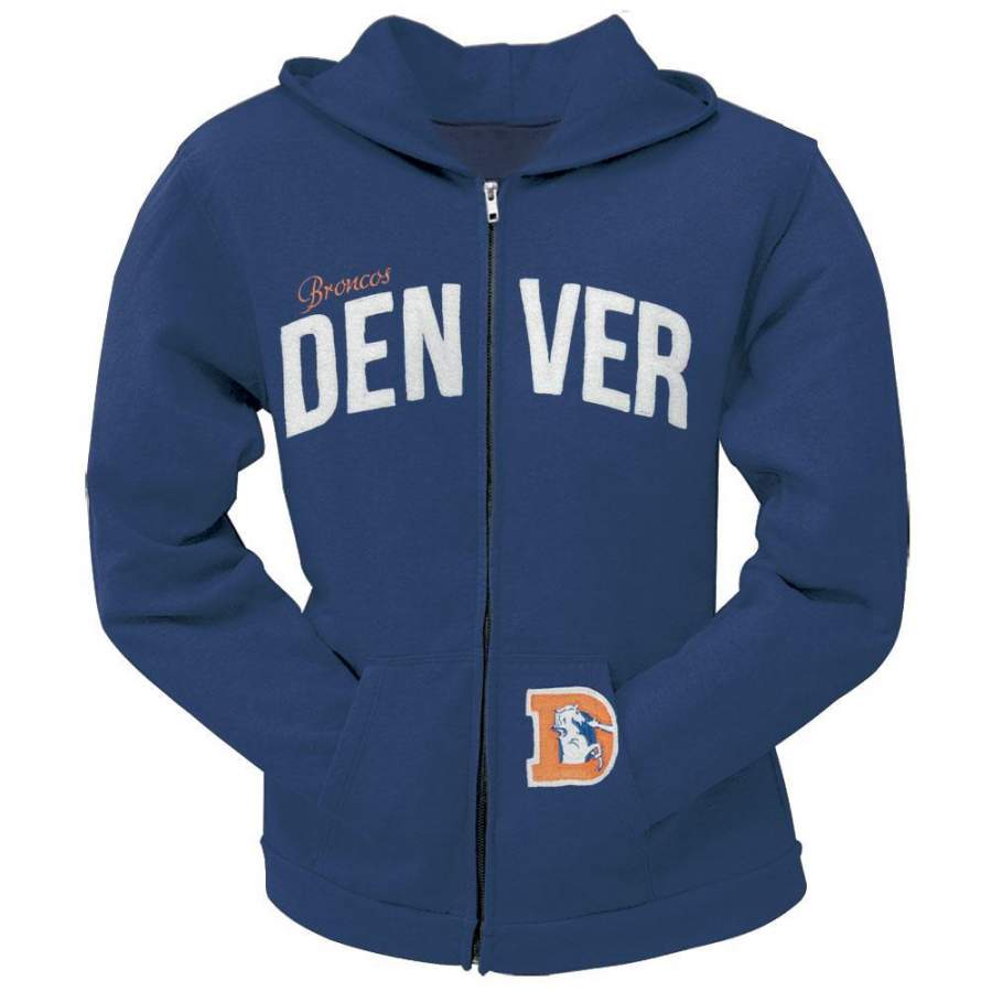 Denver Broncos – Pep Rally Premium Juniors Full Zip Hoodie