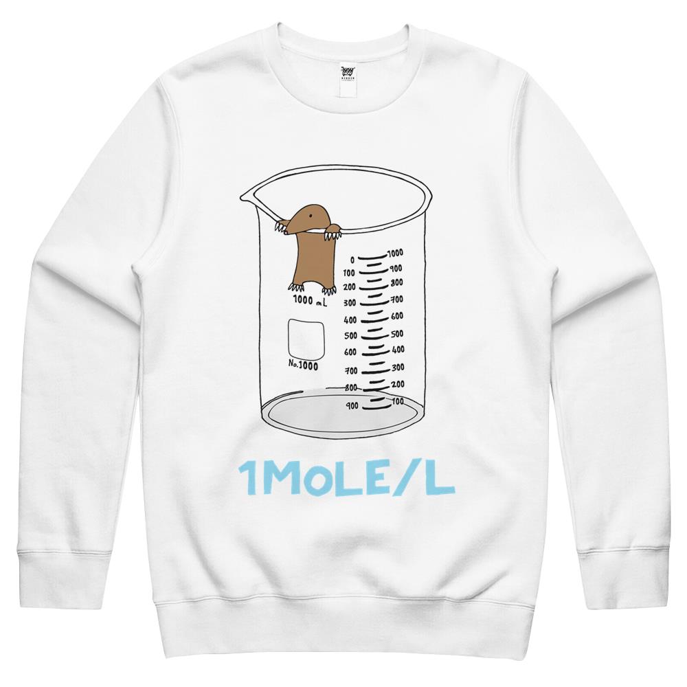 Chemistry 1 Mole Per Litre For Mole Or Avogadro’S Day Crewneck Sweatshirt