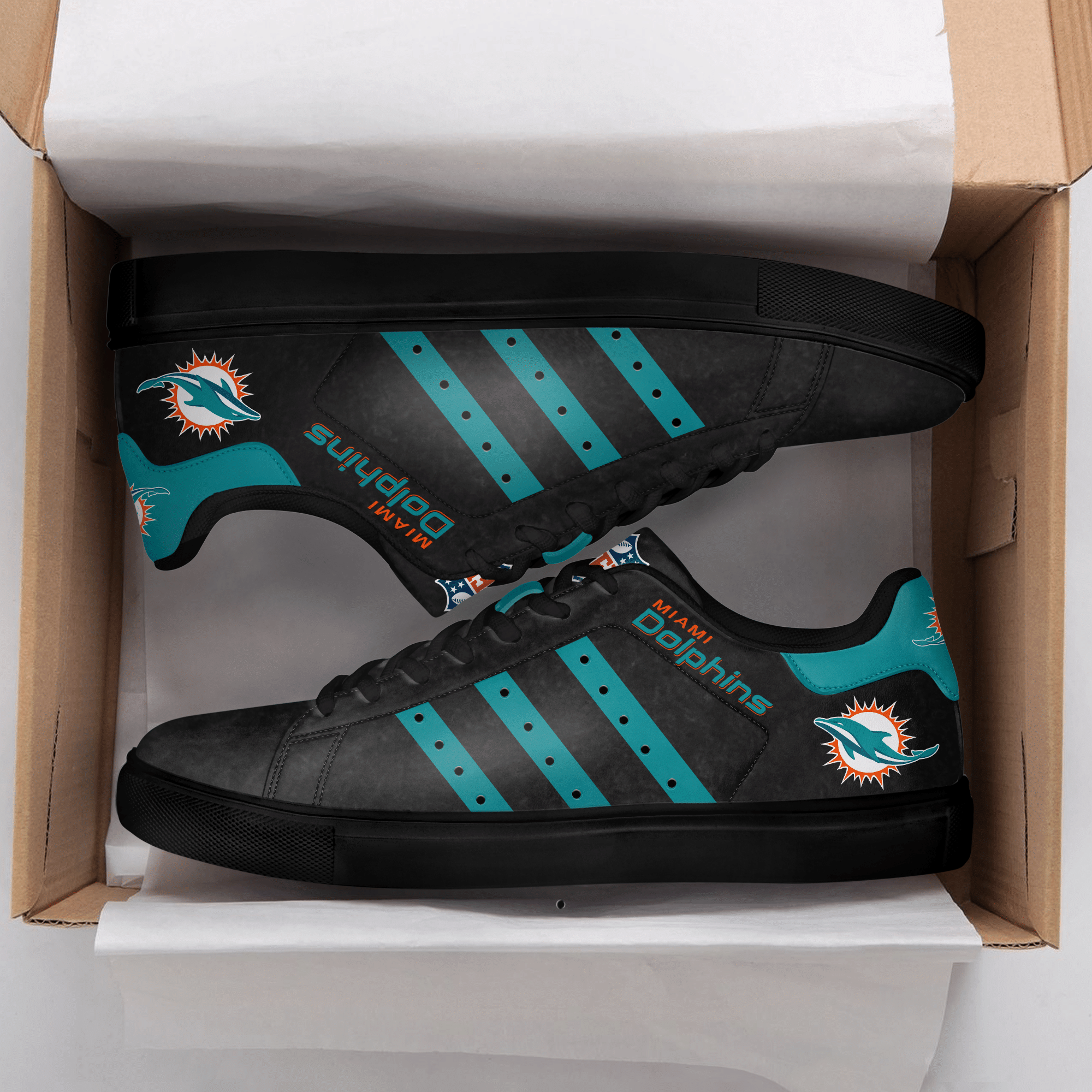 Miami Dolphins Low Top Shoes V8