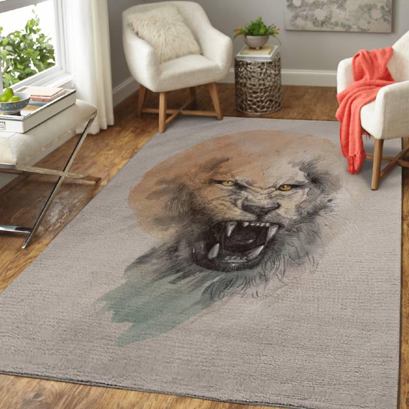 Roaring lion – Inspiring Animals Area Rug Carpet