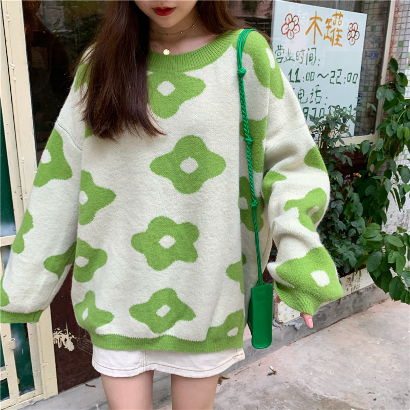 2021 ins new fashion Women Sweaters Winter Women Flower Sweaters over size women pullover sweaters alx