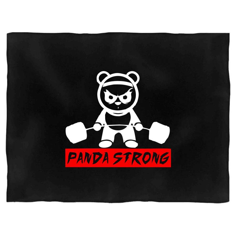 Panda Strong Funny Gym Blanket