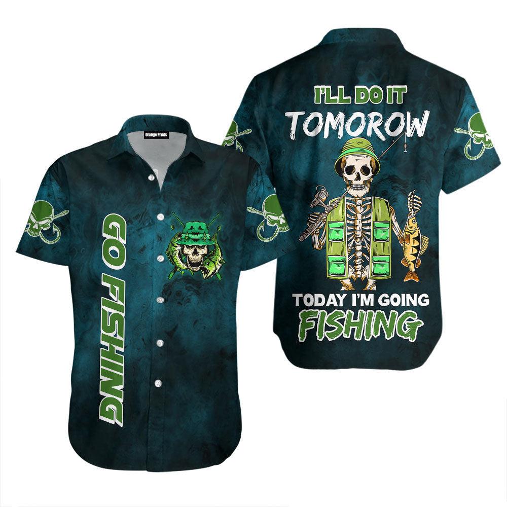 Skeleton Is Going Fishing Hawaii Shirt For Men Women Ha45936