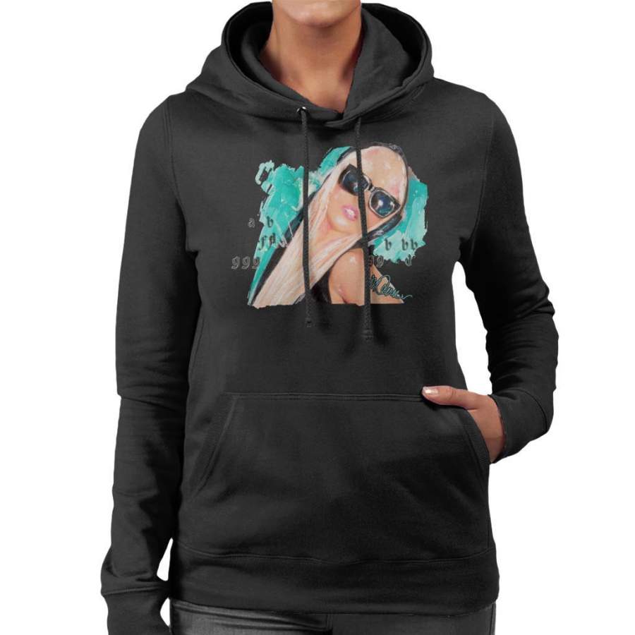 Sidney Maurer Original Portrait Of Lady Gaga Shades Women’s Hooded Sweatshirt