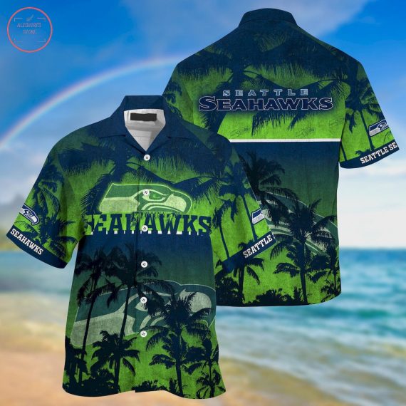 Gift For Husband Dad Seattle Seahawks Palm Hawaii Shirt Ha72250