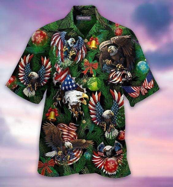 Check Out This Awesome Hawaii Aloha Shirts Eagles Patriotism Xmas Ha43707