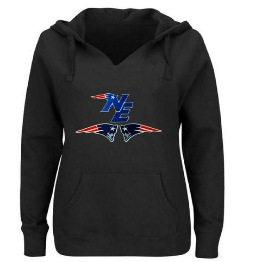 New England Patriots Women’s V-neck Fitted Hoodie