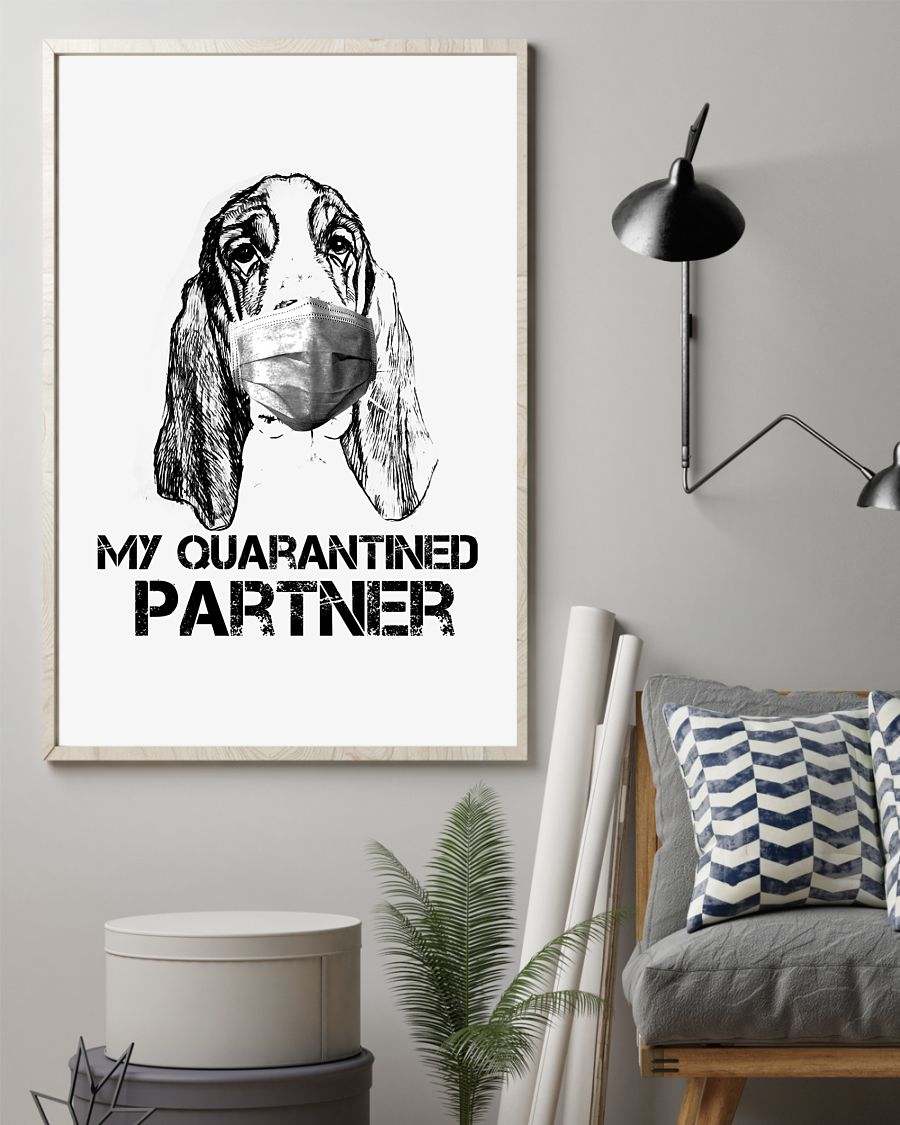 basset hound my quarantined partner poster