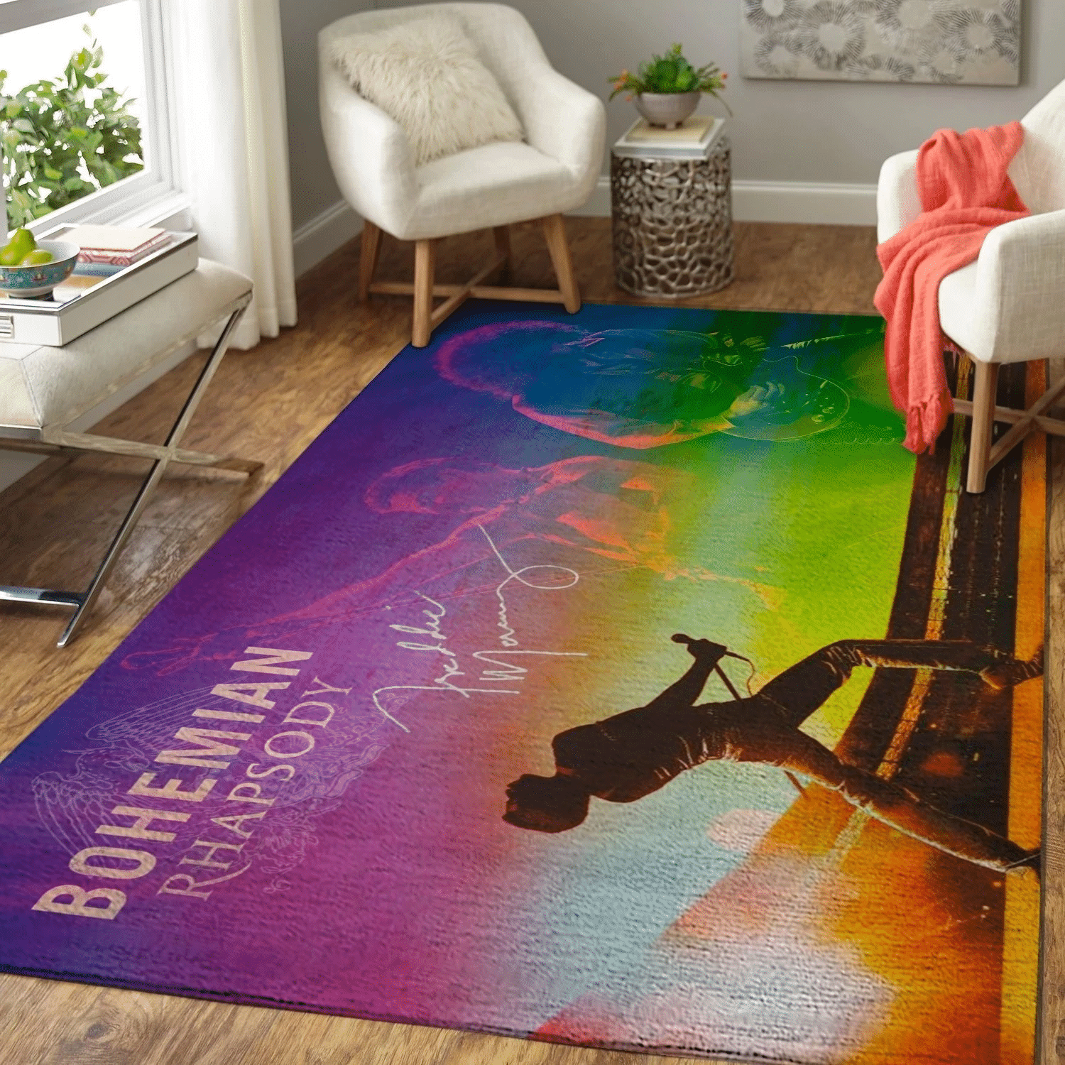 Freddie Mercury Bohemian Rhapsody Area Rug Chrismas Gift