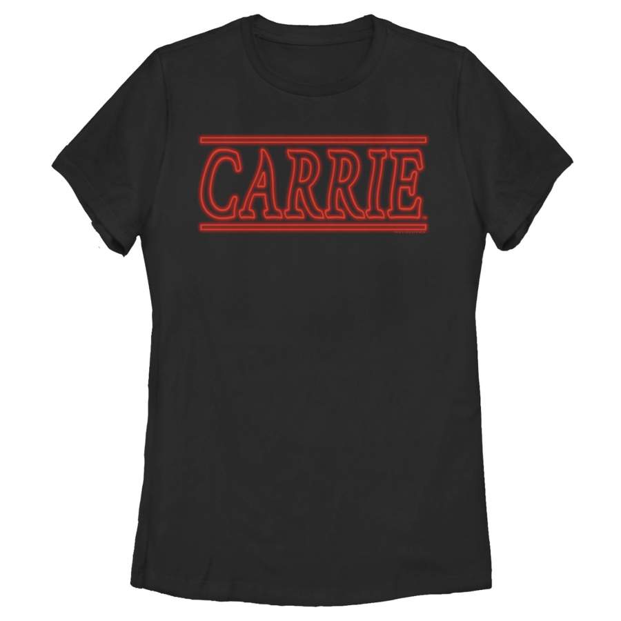 Carrie Women’s Retro Neon Logo  T Shirt