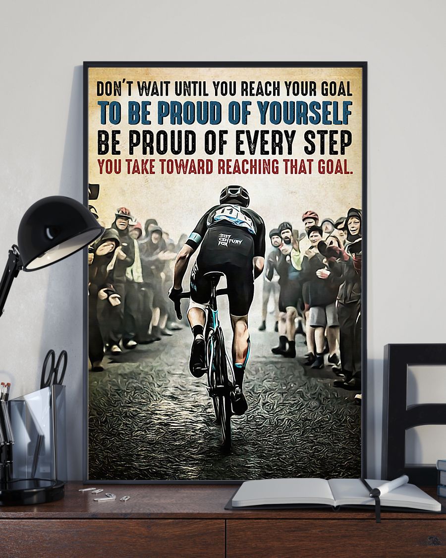 Be Proud Cycling Vertical Canvas And Poster | Wall Decor Visual Art