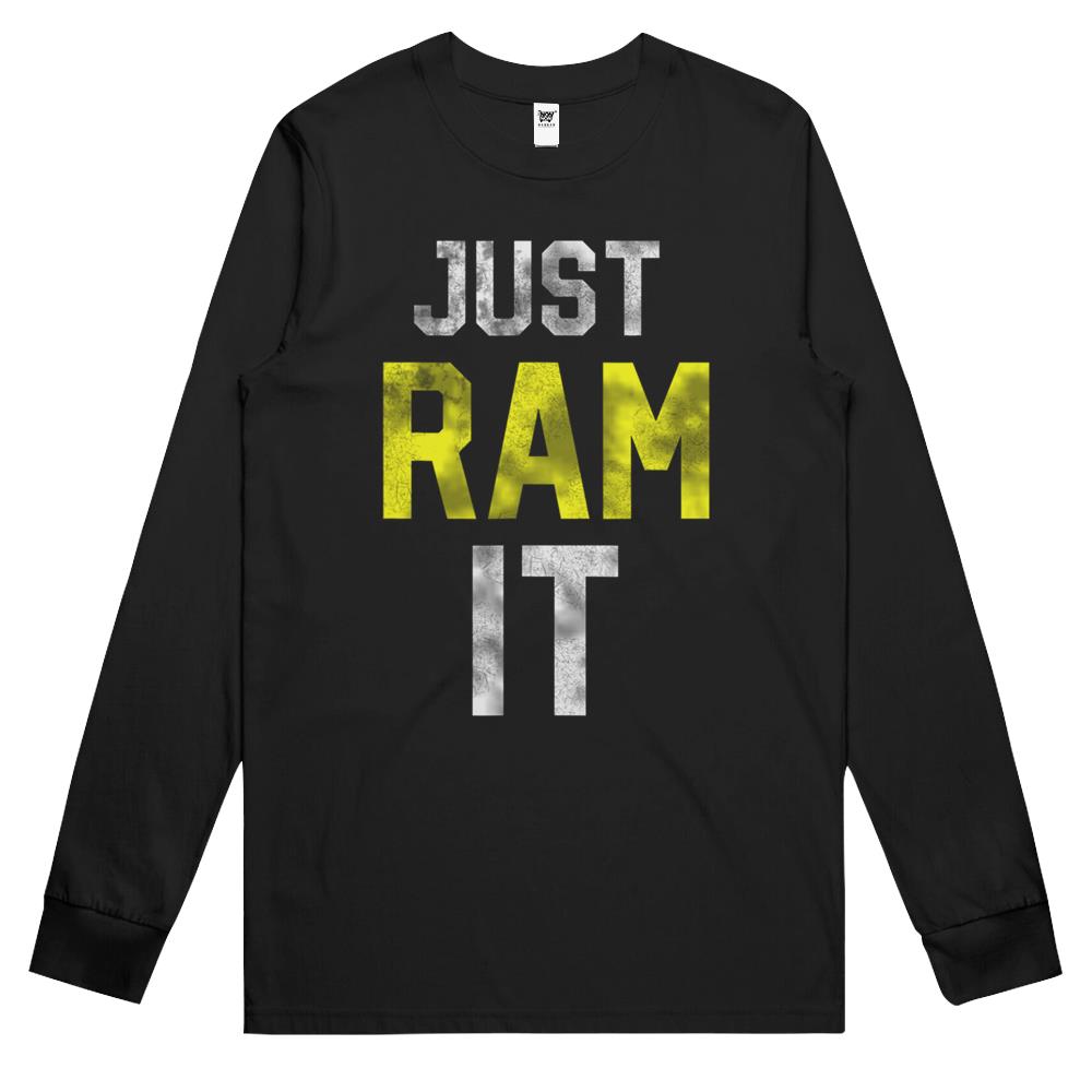 Distressed Ram Funny Saying Just Rams It Long Sleeve T Shirts