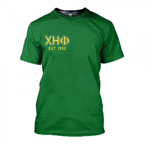 Chi Eta Phi Est 1932 Χηφ Afro Black Girl Pea Green Tshirt