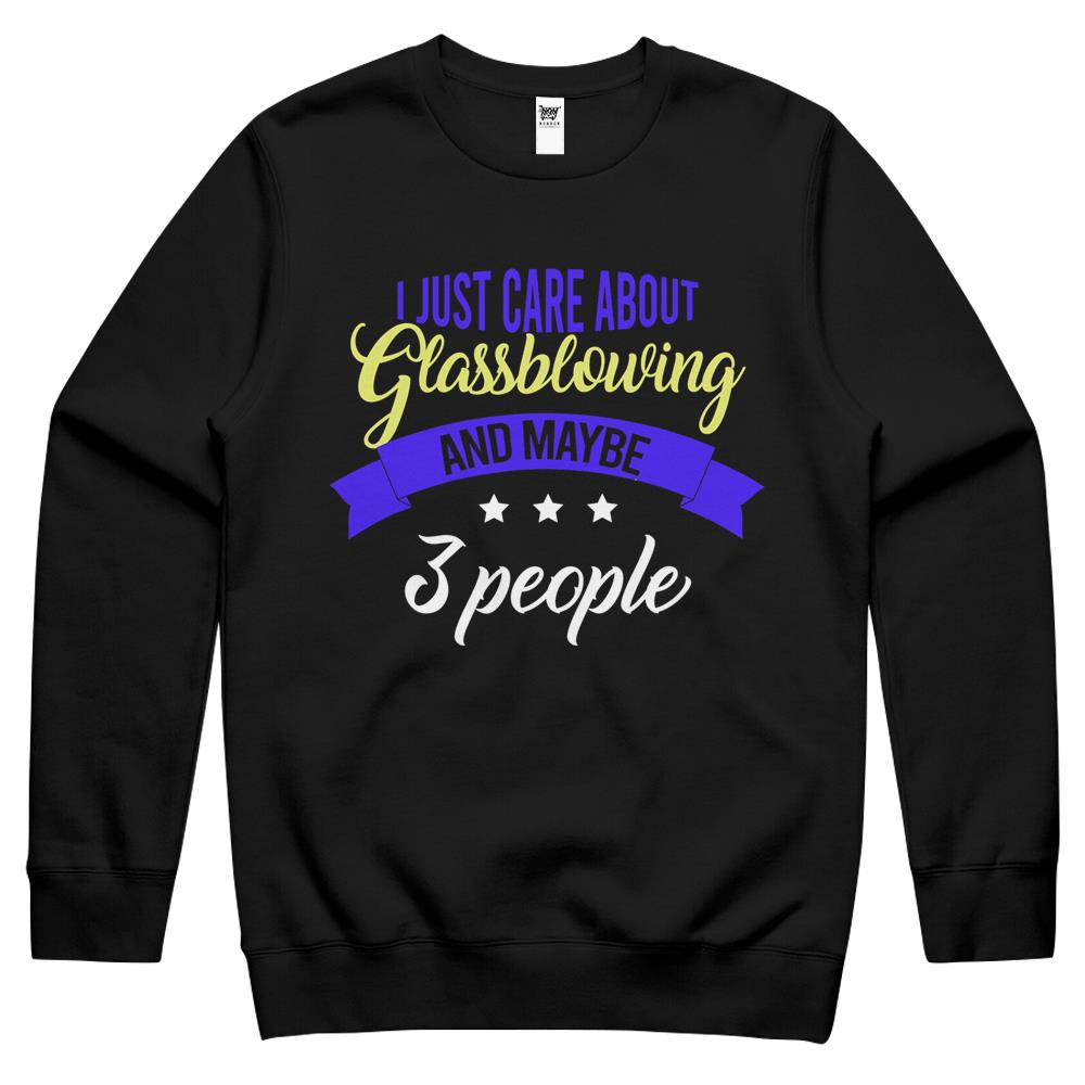 Glassblowing Glassforming Blowpipe Artist Glass Blower Art Crewneck Sweatshirt