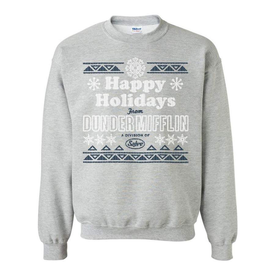 The Office Dunder Mifflin Happy Holidays Ugly Christmas Sweatshirt