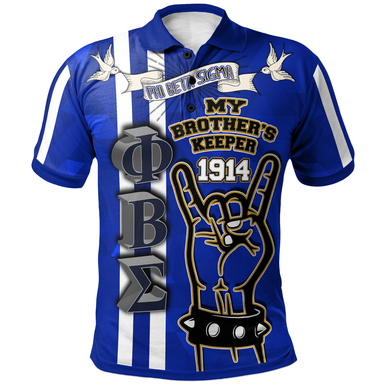 Phi Beta Sigma Polo Shirt – Custom Phi Beta Sigma Hand My Brother’S Keeper 1914 Polo Shirt