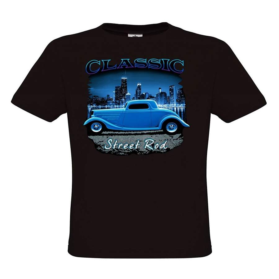 Classic Street Rod Hot Rod Mens T-Shirt Old School Rockabilly Vintage Retro Style Regular Fit