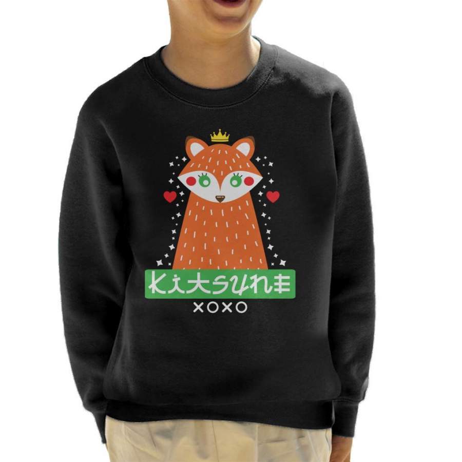 Cute Fox Kitsune Kid’s Sweatshirt