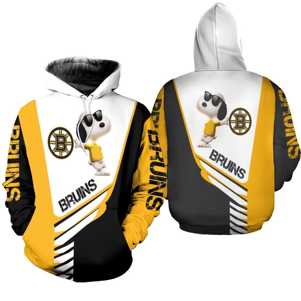 Boston Bruins Snoopy For Fans 3d Unisex Hoodie