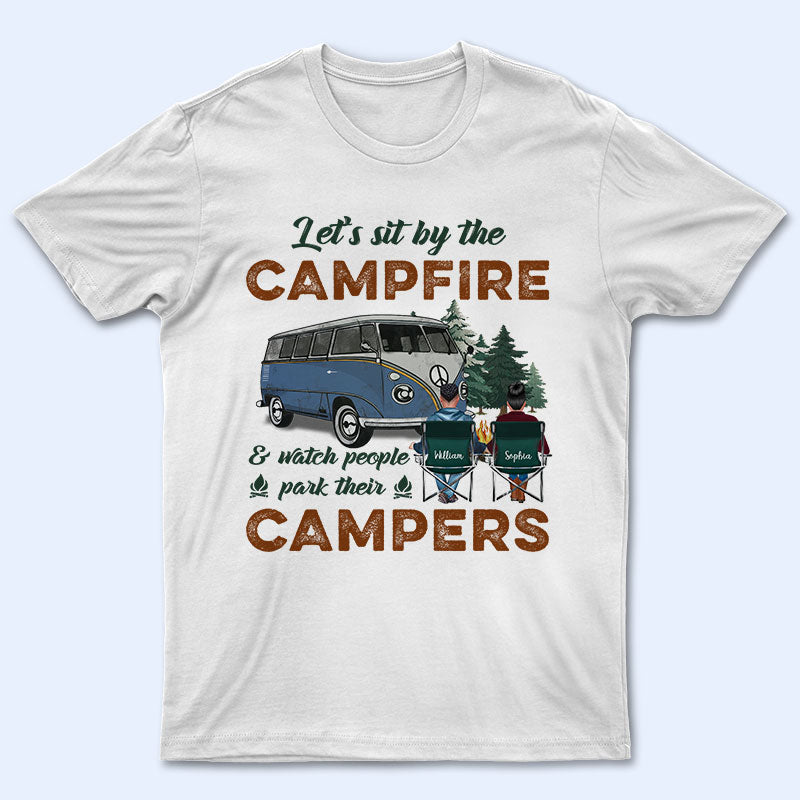 Watch People Park Their Camper Camping Couple  – Personalized Custom T Shirt