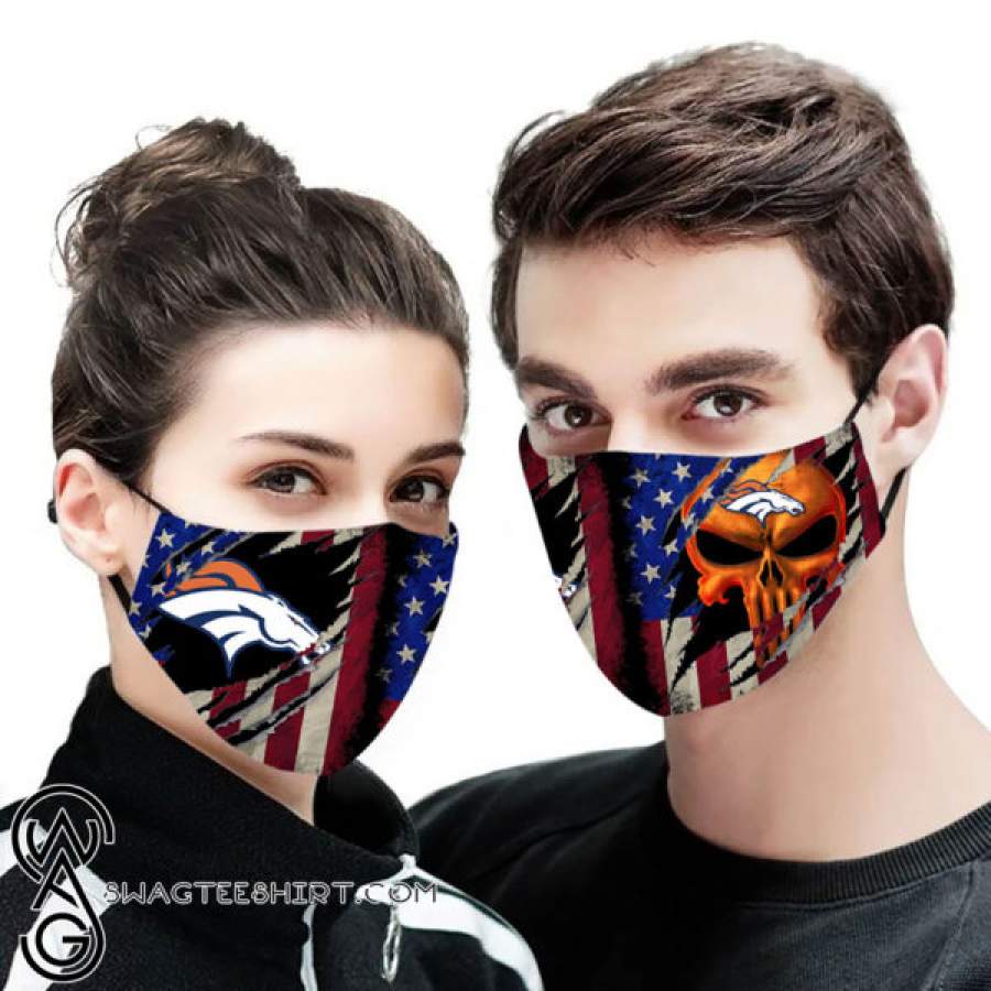 American flag denver broncos all over printed face mask – maria