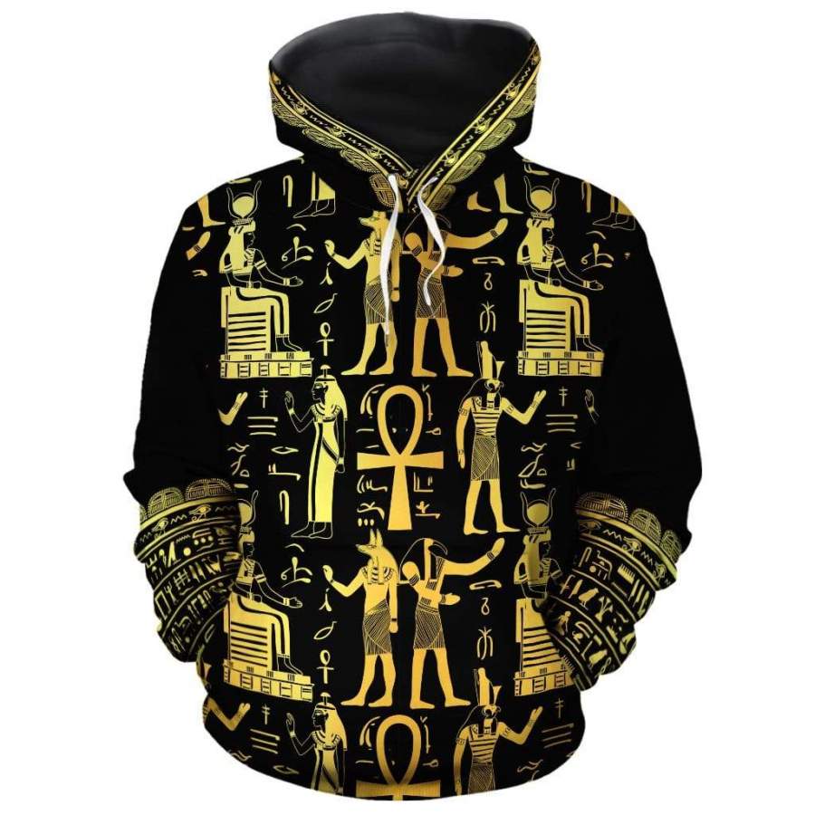 Egyptian God Pattern All-over Hoodie