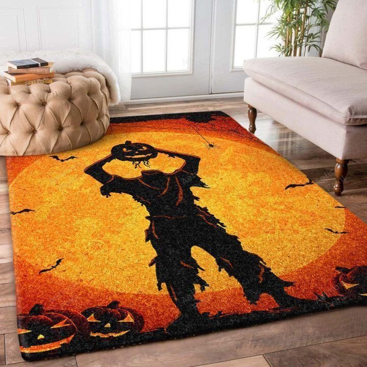 Happy Halloween Witch Pumpkin Skeleton Spider Vampire Zoombie Area Rug Carpet Vintage Home Decor Gift Idea Carpet