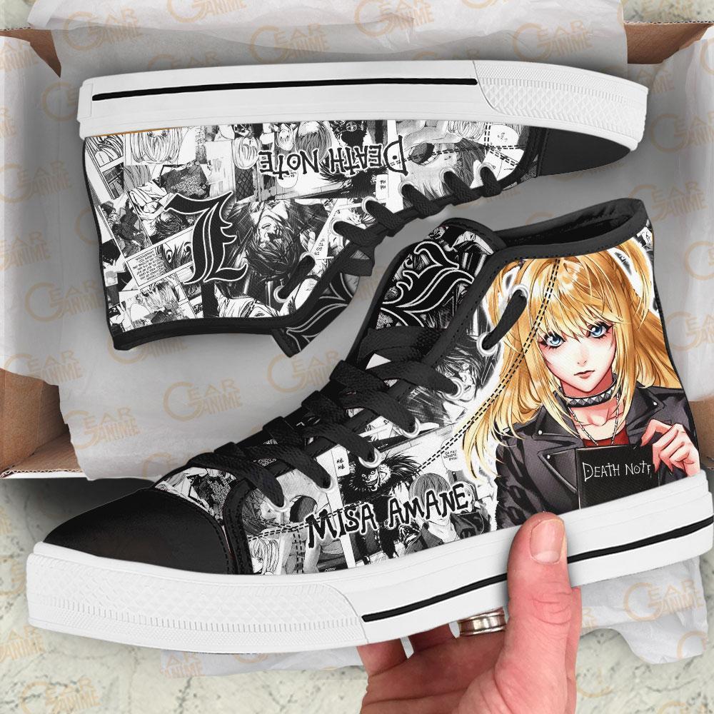 Death Note Misa Amane High Top Shoes Custom Manga Anime Sneakers ...