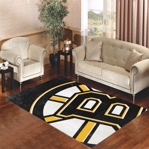 Boston Bruins Wallpaper Living Room Carpet Rugs