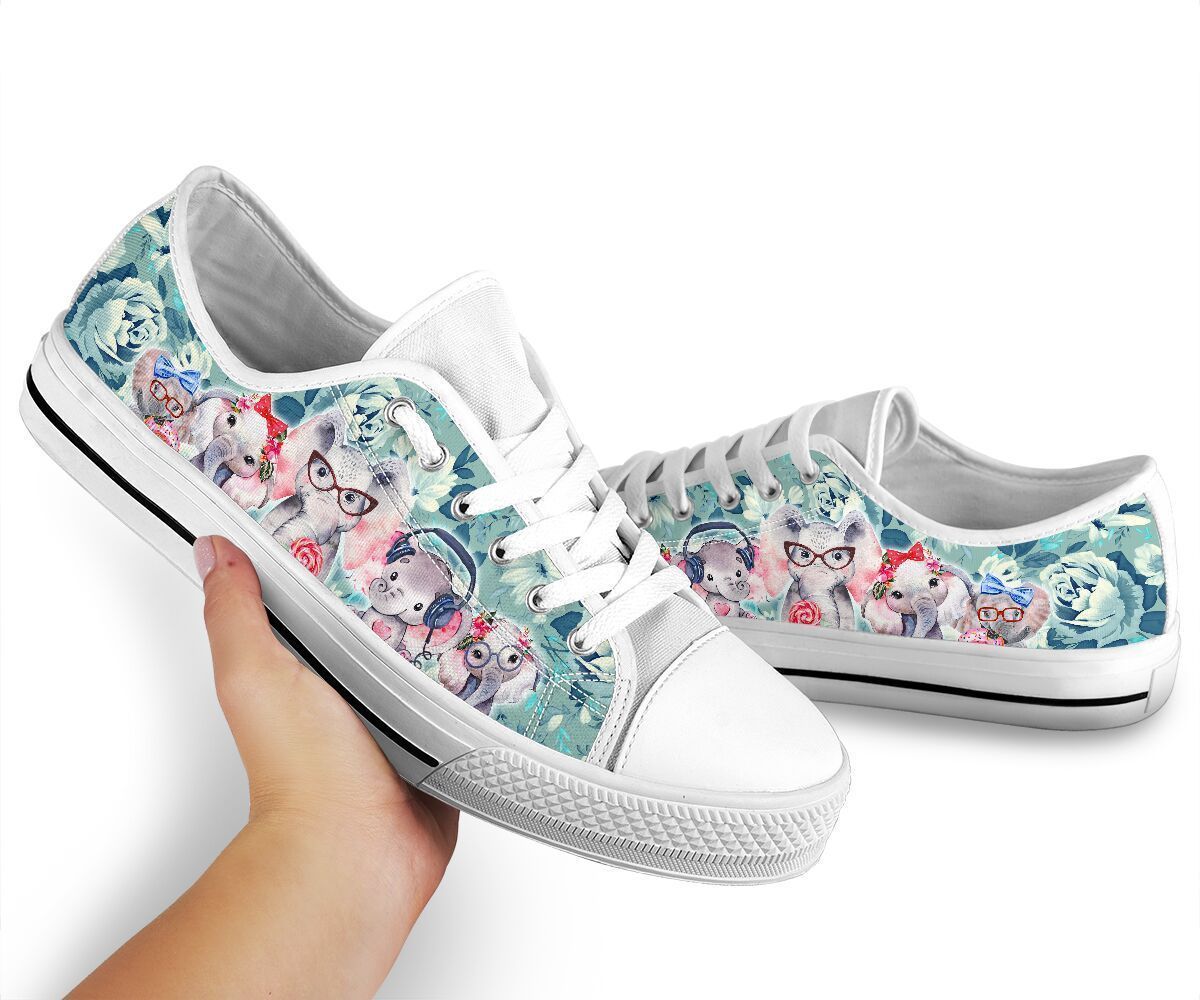 10042002 – ELEPHANT FLOWERS LOW TOP