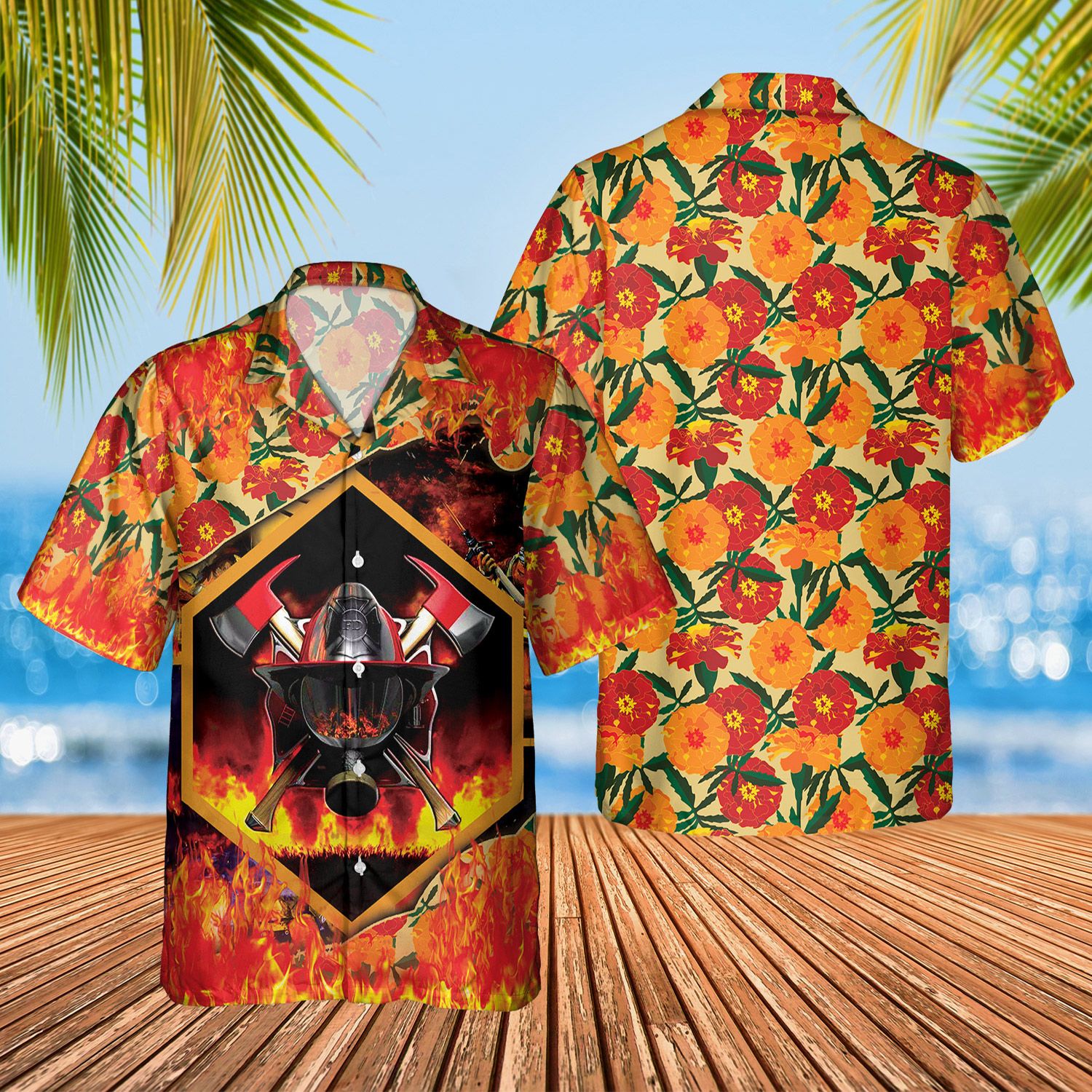 Firefighter Hawaiian Shirt Ha76781