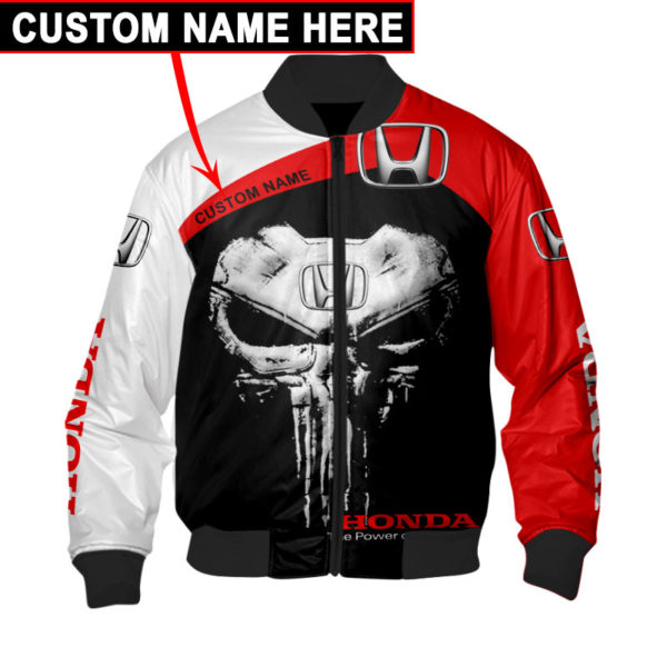 Custom Name Honda, Honda 3D Spring Autumn New Fashion Mens Casual Jacket Large Size Men Pilot Bomber Jacket Th49