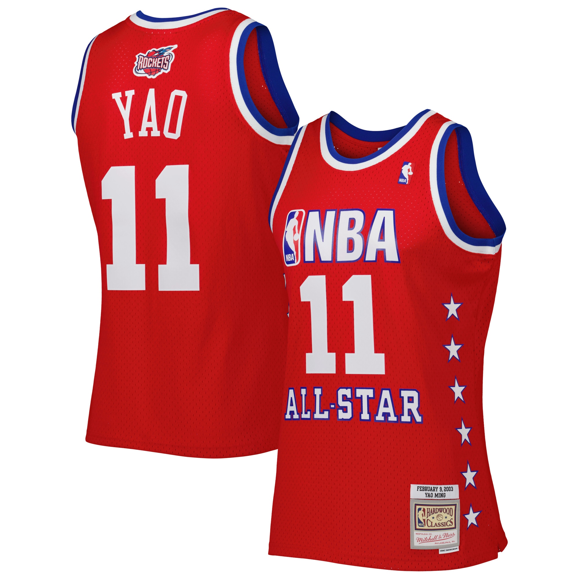 Yao Ming Western Conference Mitchell & Ness 2003 All Star Game Swingman Jersey – Red