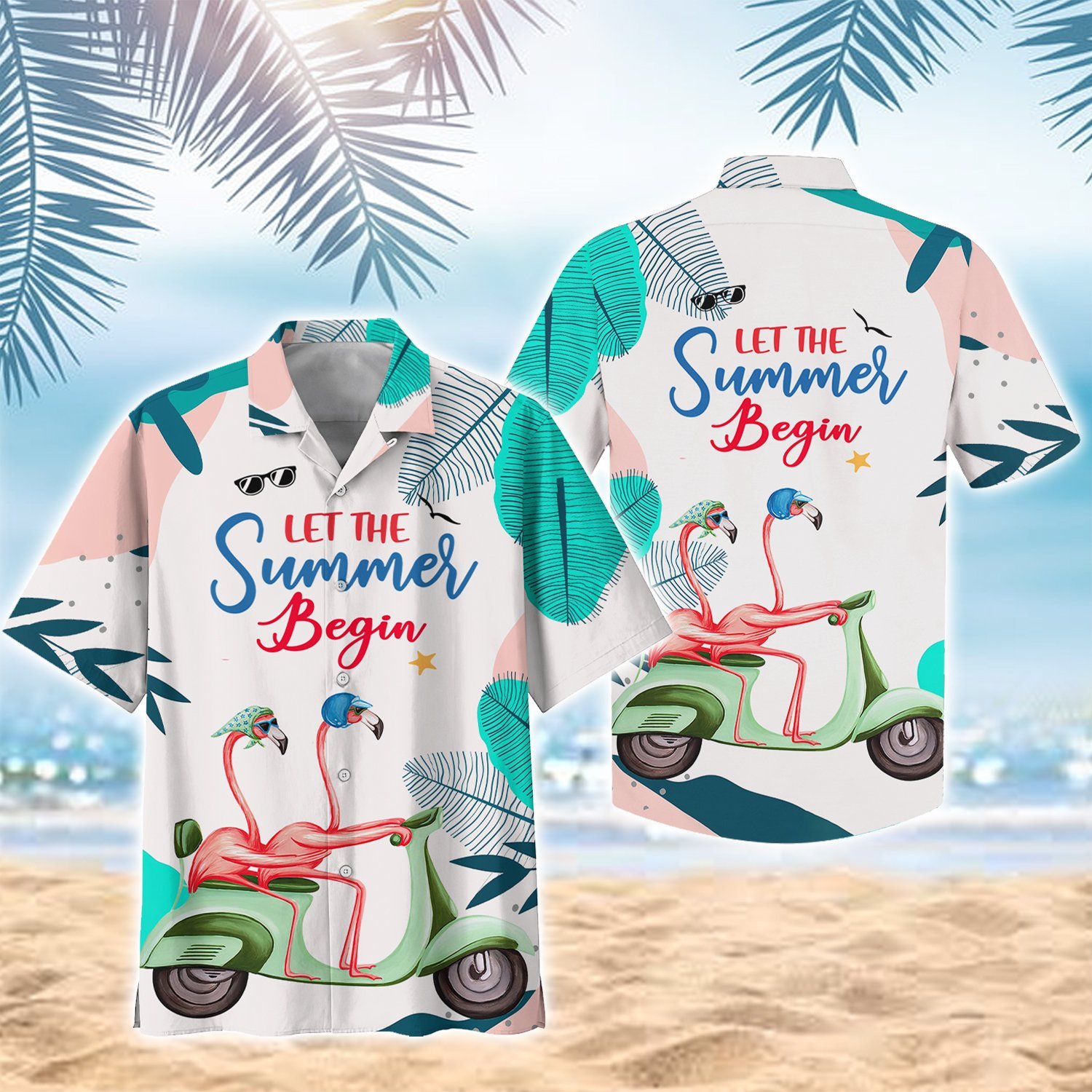 Famille Flamingo Couple Bike Hawaii Short Ha13364