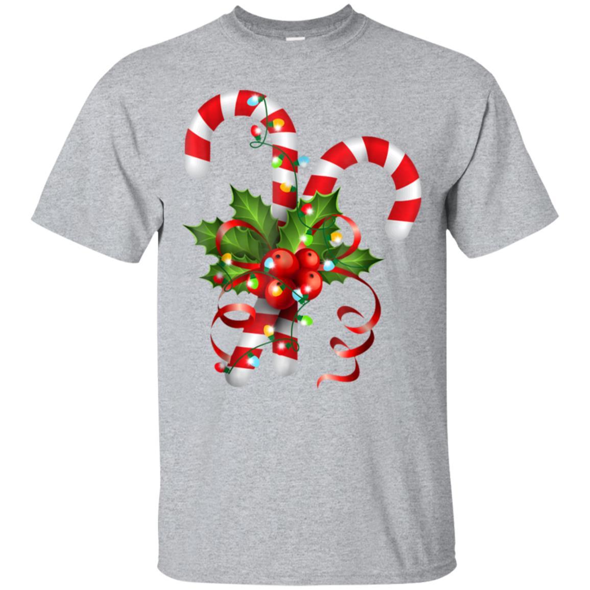 Candy Cane Emoji Cute Merry Christmas Xmas T-Shirt