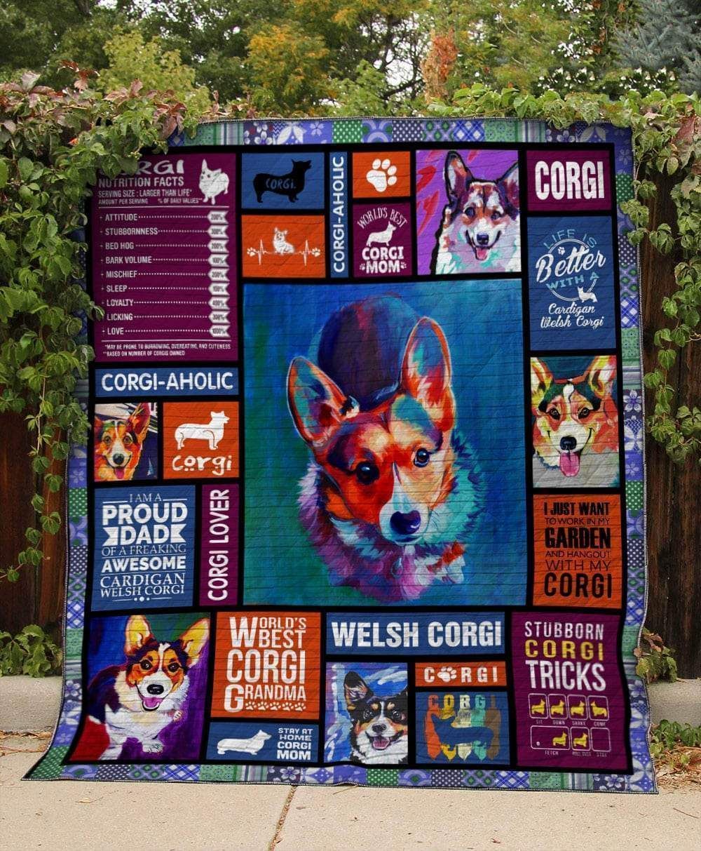 Corgi Aholic 3D Customized Quilt