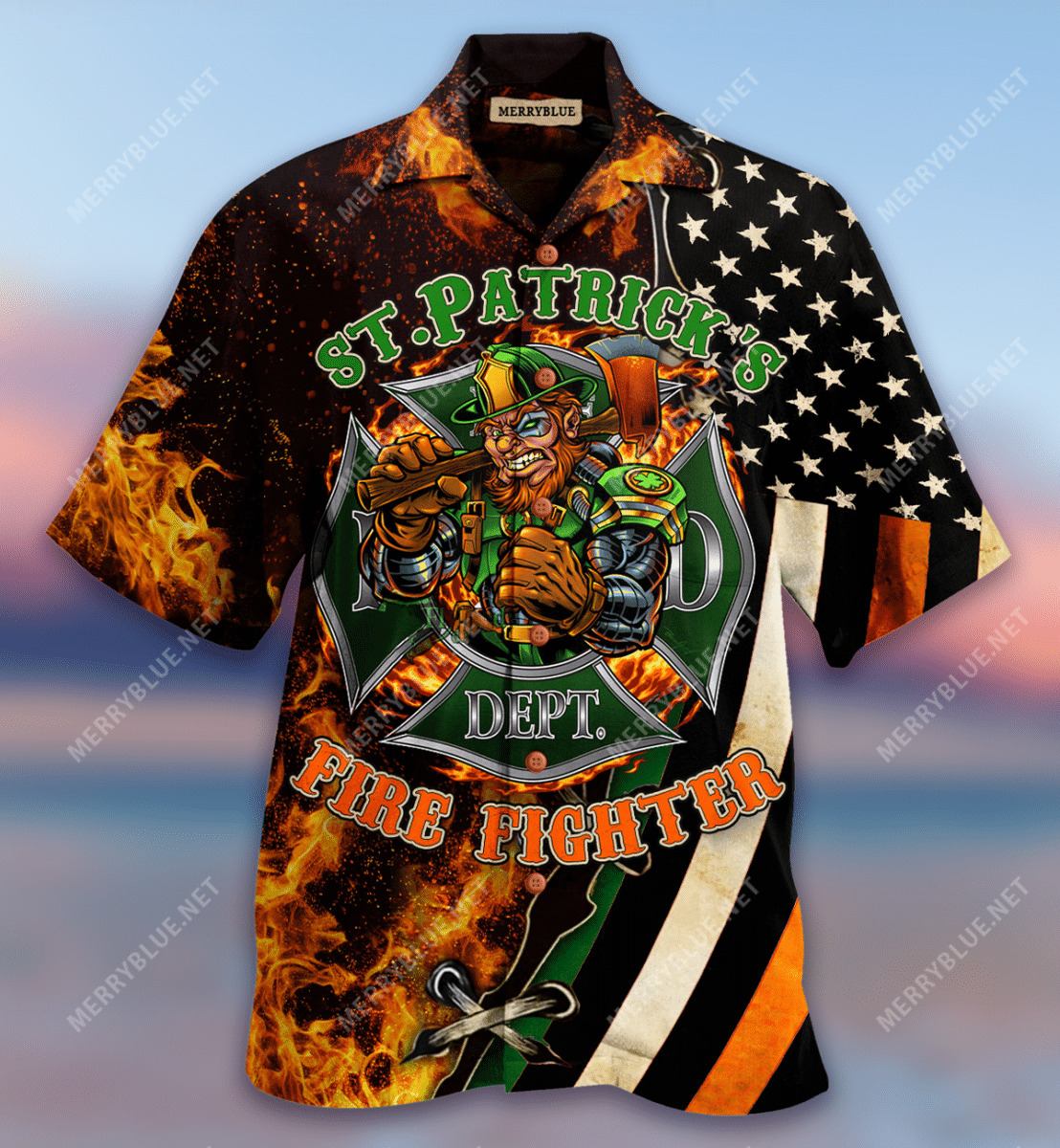 As Firefighter We Feel Lucky Unisex Hawaiian Shirt