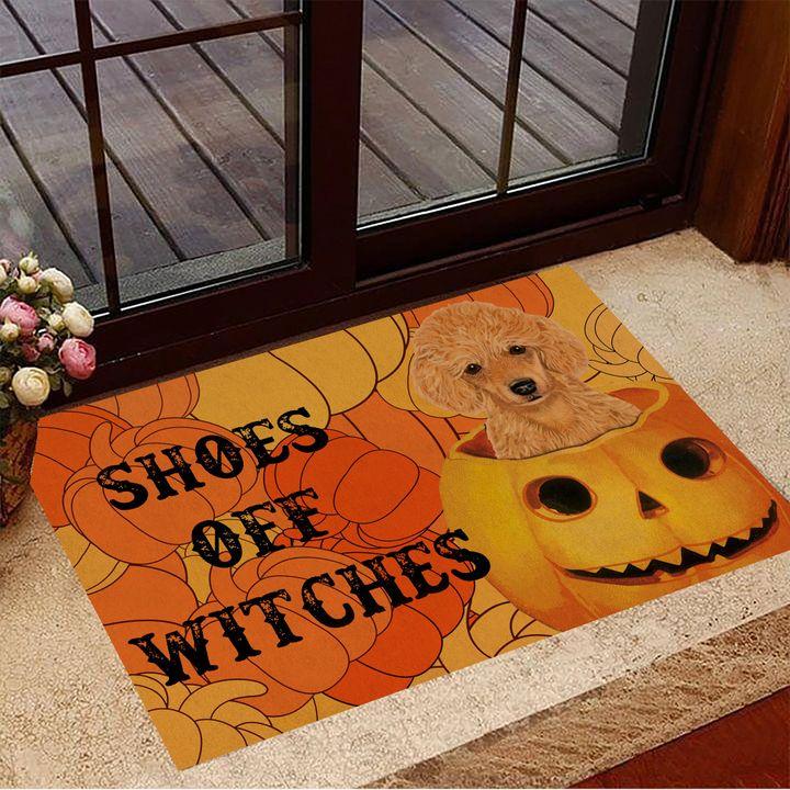 Poodle Shoes Off Witches Halloween Doormat | Best Outdoor Halloween Decoration